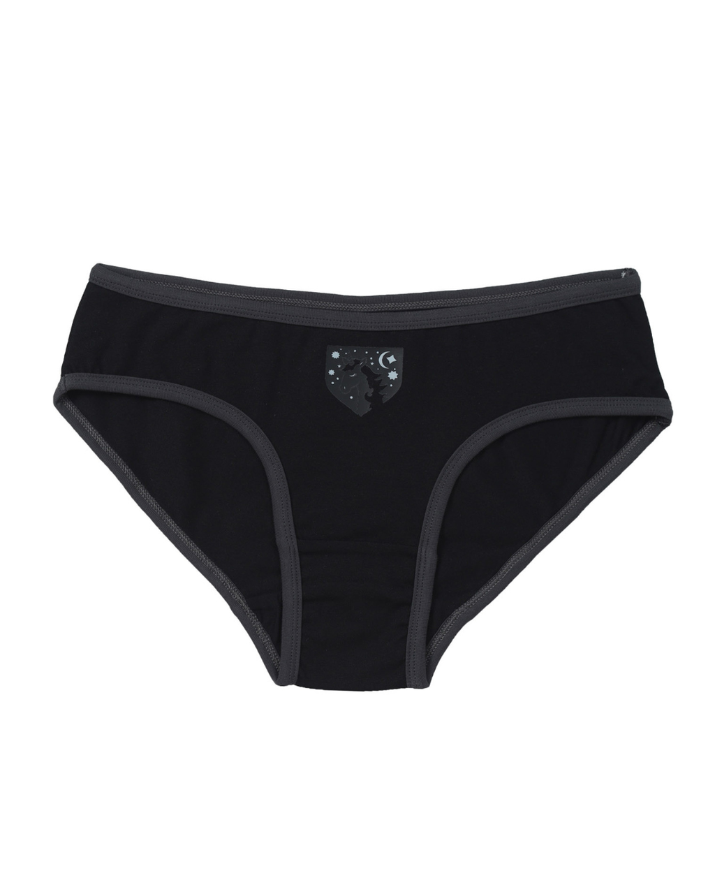 Front View of Girls Black Panties  on a white background age 8 to 16 