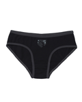 Front View of Girls Black Panties  on a white background age 8 to 16 