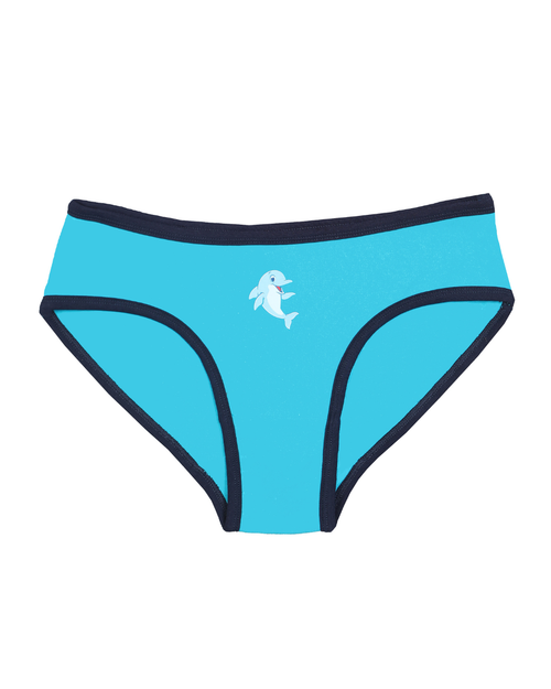 Front View for Girls Blue Panties with a white background age 8 to 16 FNS