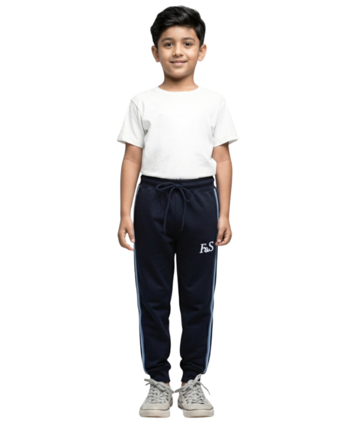 Navy striped joggers