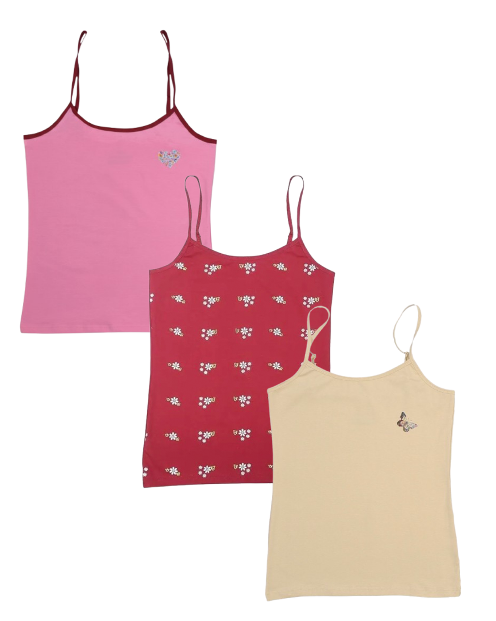 Girls Camisoles Pack of 3