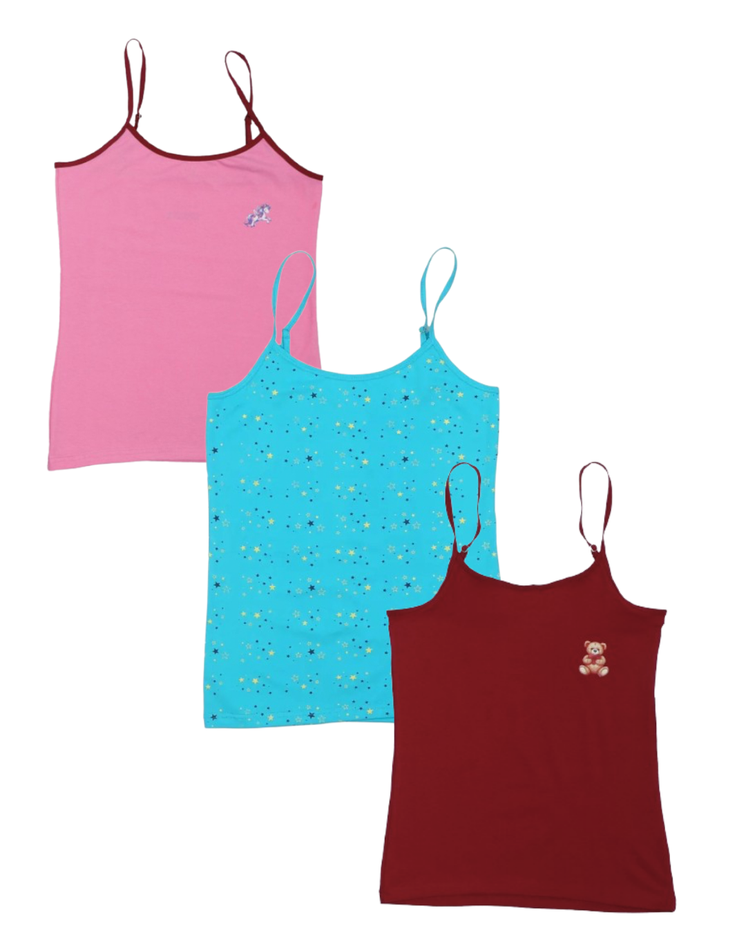 Girls Camisoles Pack of 3