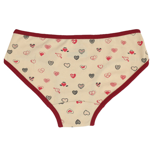 Beige-printed Panties