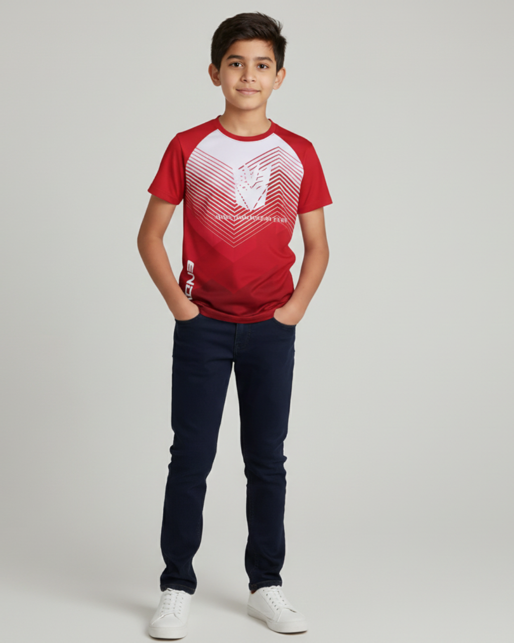 Red velocity sports tee