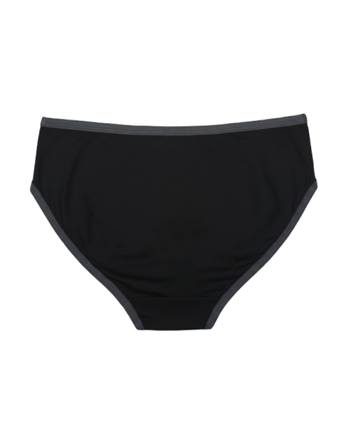 Back View Girls Black Panties underwear on a white background