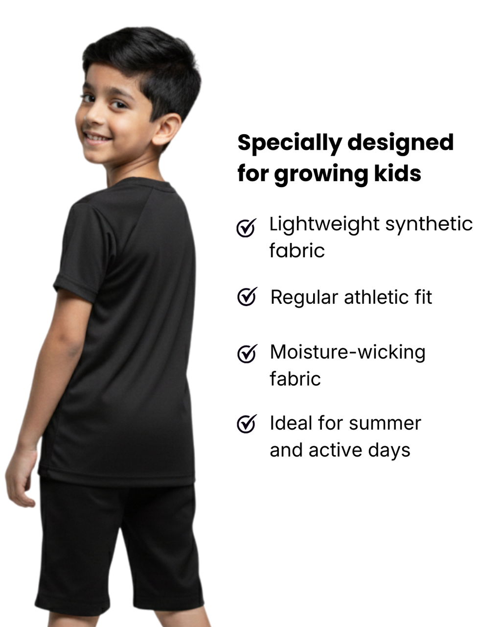 Black power play tee