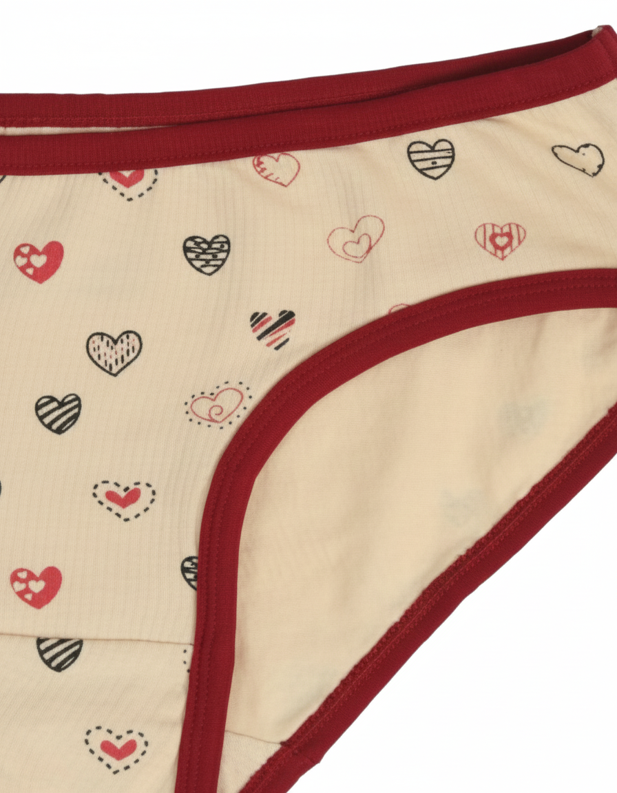 Beige-printed Panties