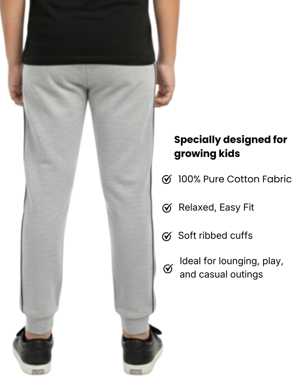 Grey striped joggers