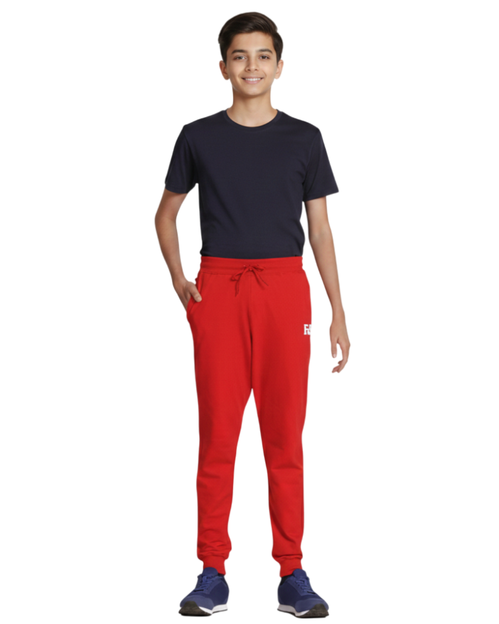 Red FNS joggers