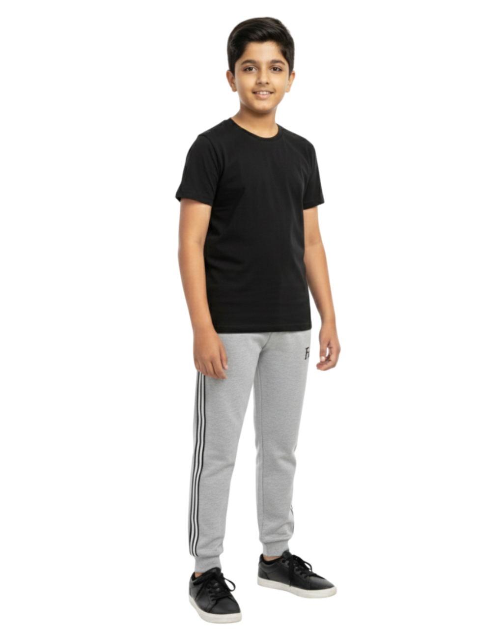 Grey striped joggers