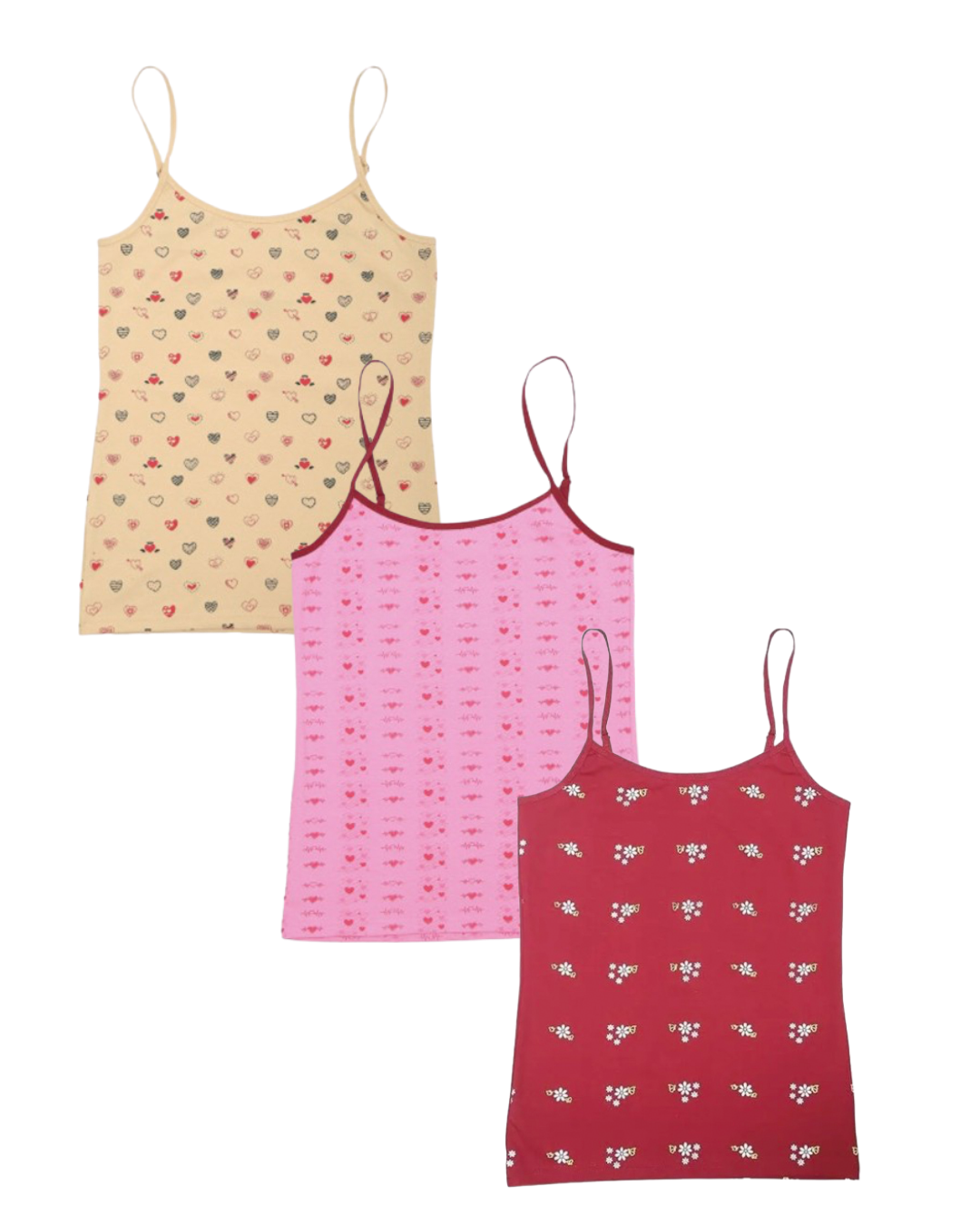 Girls Camisoles Pack of 3