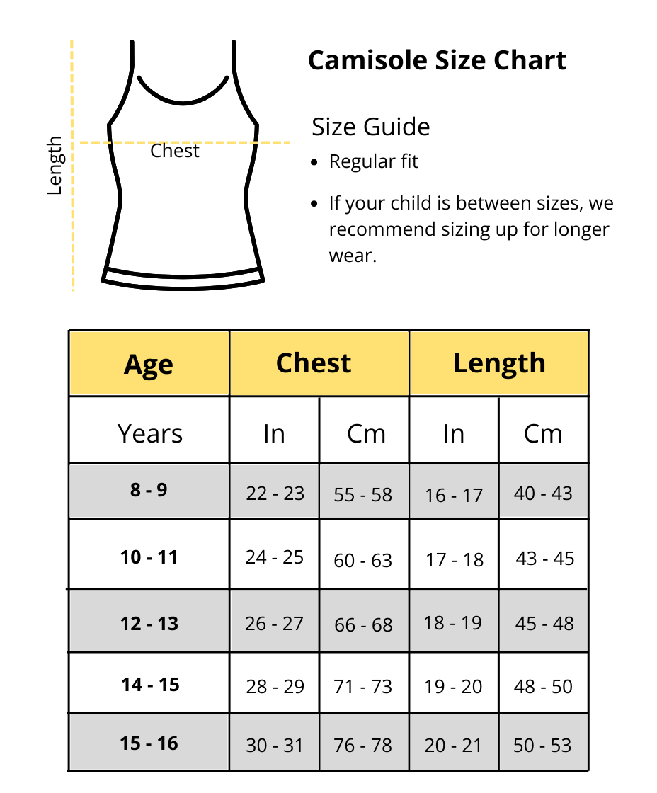 Girls Camisoles Pack of 3