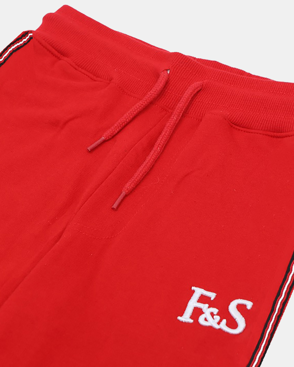 Red striped joggers