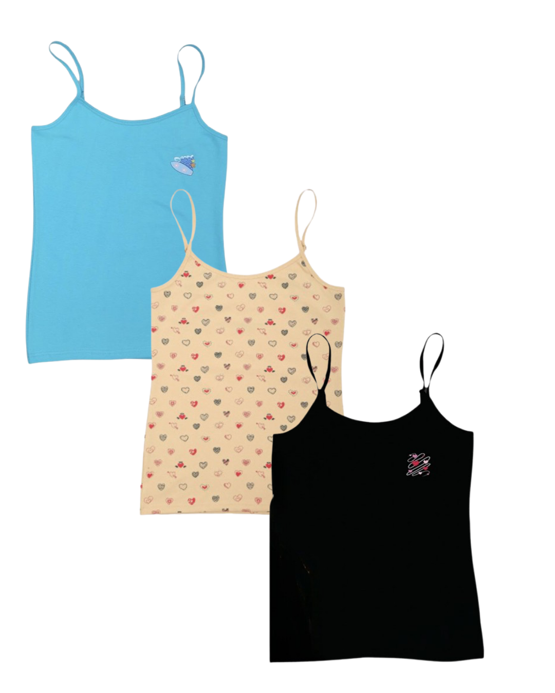 Girls Camisoles Pack of 3
